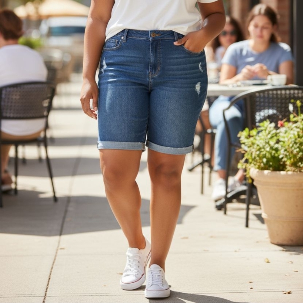 NWT Truth And Theory Plus Size Midi Shorts Size 24W
